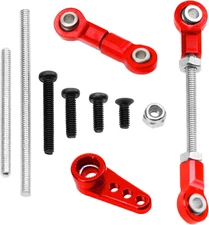 Front Steering Link Rod Servo Link Linkages with 28T Servo Arm Compatible with W