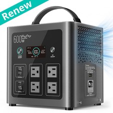 LIBRIDS Portable Power Station C600, 640Wh Solar Generator 600W 4 AC Output