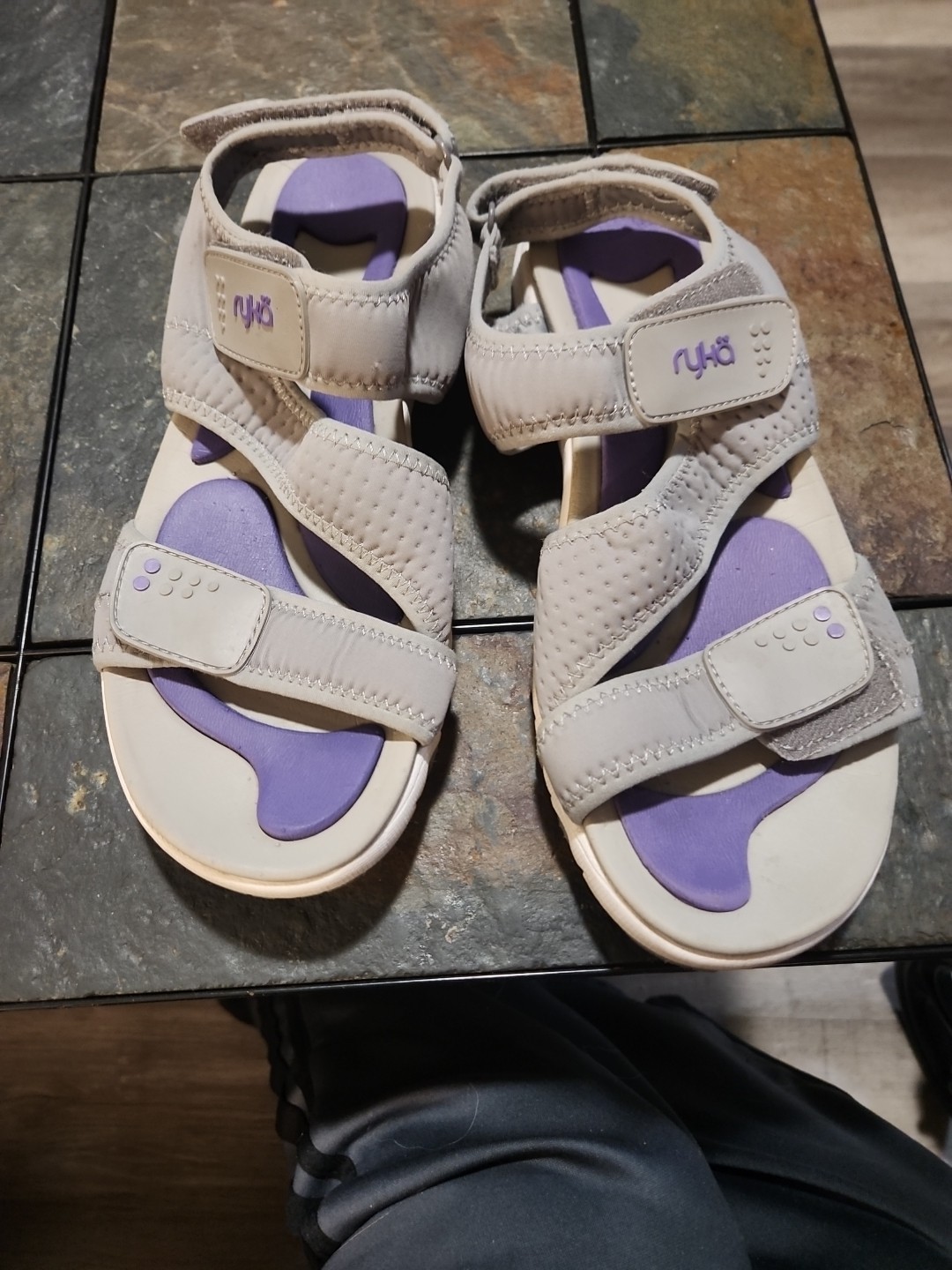Ryka Women's Adjustable Sport Sandals, Size 8.5M, Breezy, Lilac