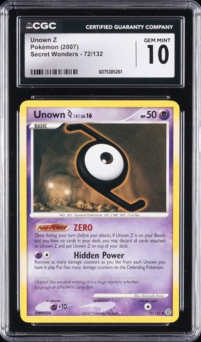 Unown [Z] graded CGC 10 for sale on eBay