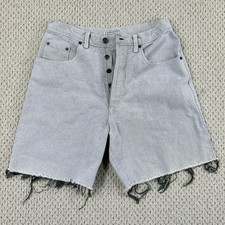 Vintage Guess Jean Cut Off Shorts Fits Womens 28x7 Light Green Denim High Rise