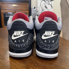 Nike Air Jordan 3 Leather Low Top Sneakers Bl...