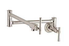 Elkay Explore 4 GPM W Pot Filler Faucet with Dual Swing Joints Lustrous Steel