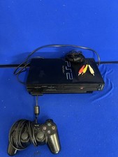 ¤ Sony PlayStation 2 Fat Black SCPH-30001 Console W/ Controller All Wires Works