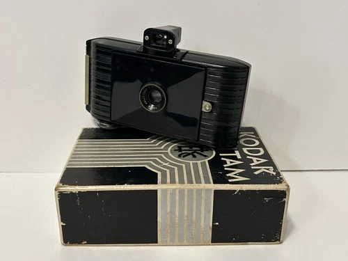 Vintage Kodak Bantam No.27 Folding Bakelite Camera Anastigmat 53mm F6.3 Lens-box