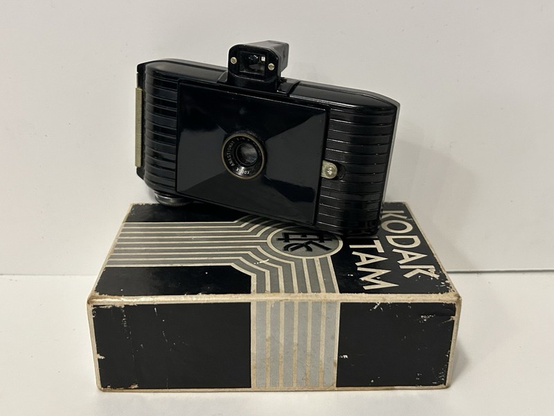 Vintage Kodak Bantam No.27 Folding Bakelite Camera Anastigmat 53mm F6.3 Lens-box
