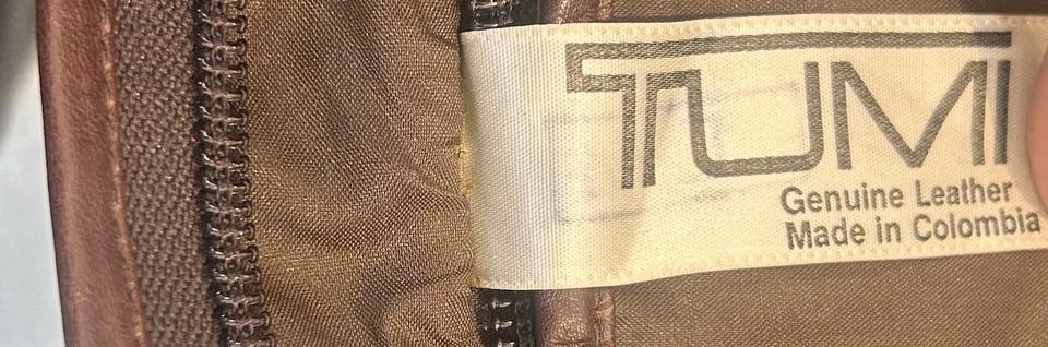 TUMI 22" Bi-Fold Carry-On Garment Bag Leather Burgundish Brown - Image 4 of 4