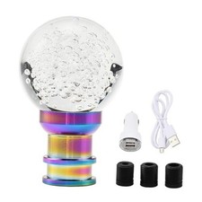 Glass Crystal Shift Knob LED Multicolor Gradient Gear Stick Transparent Bubble