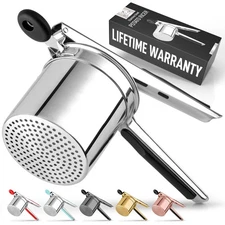 Zulay Kitchen Large 15oz Potato Ricer Heavy Duty Stainless Steel Masher