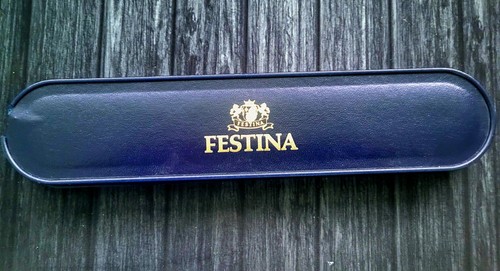 Reloj de buceo Festina Vera Pelle Swiss 6077 vintage raro para hombre - Imagen 8 de 9