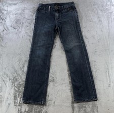 vtg Quiksilver Jeans Boys 12R 28W Blue Straight Leg Stretch Denim Medium Wash