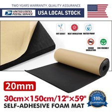 Sponge Neoprene with Adhesive Foam Rubber Sheet 20MM Thick X 12" Wide X 54" Long