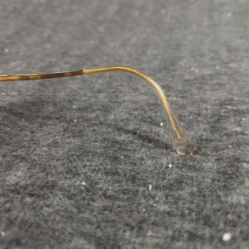 VTG American Optical YP3 56-16-125 Gold Oversized Eyeglasses Frames Only - Picture 10 of 12