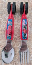 Disney Store Pixar Cars Lightning McQueen Red Baby Kids Fork Spoon Set