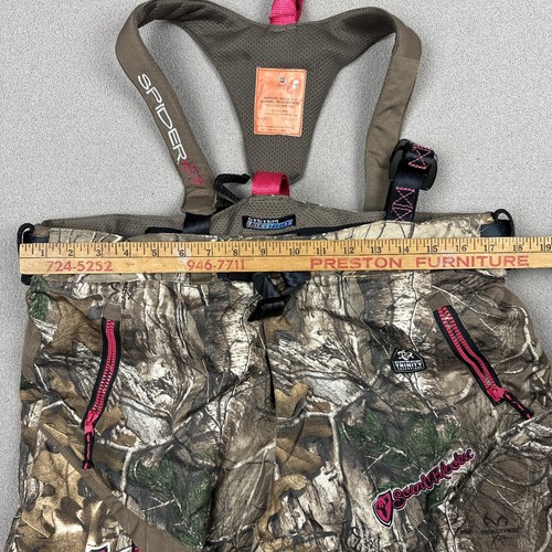 Scent Blocker camo bibs built in treestand spider harness hunting pants Womens L - Picture 7 of 10