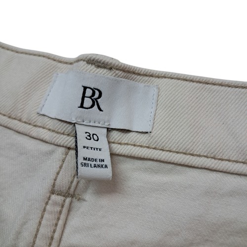 Banana Republic Jeans Women's 30 Petite Cream High Rise Rigid Wide Leg ECRU - Picture 2 of 11