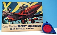 CAPTAIN MIDNIGHT'S 1947 CODE-O-GRAPH WHISTLE & SECRET SQUADRON OFFICIAL MANUAL