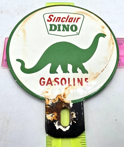 Vintage Sinclair Gasoline Pump Sign Motor Oil Gas Pump Porcelain Sign 5" x 4"