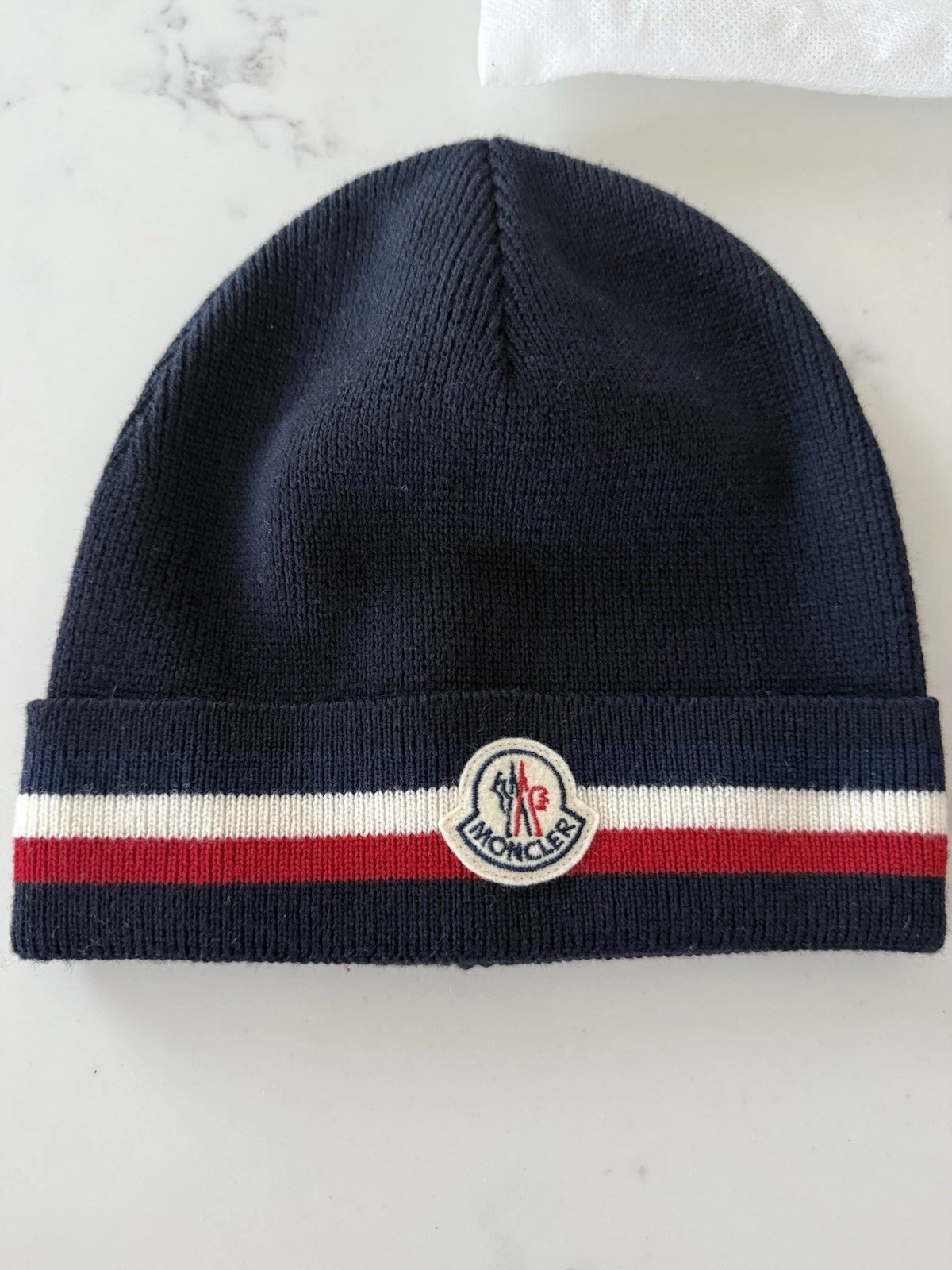 AUTH Moncler Logo Patch Striped Wool Beanie, Hat, Made In Italy
Opens in a new window or tab