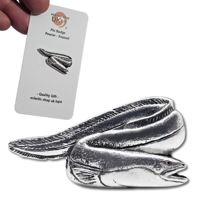 Aal Fisch Pin Anstecker Zinn Brosche Meer Meer Meer Wildtiere Angeln Angler 30mm Geschenk