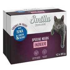 Smilla Indoor Tuna & Green Beans Chunks With Gravy Wet Cat Food 24 x 85g *NEW* 8.33 per kilo