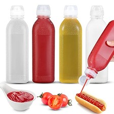 Condiment Squeeze Bottles, Squeeze Bottles for Sauces, Olive Oil 17oz 4 pack