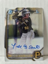 Yordany De Los Santos 2022 Bowman Chrome Signed On-Card Auto 1st Prospect Rookie