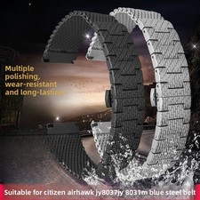 For Citizen Skyhawk Buue Angels AT8020 JY8078 Solid Stainless Steel Watch Strap