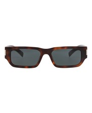 Saint Laurent Unisex Square/Rectangle Havana Crystal Black Fashion Designer Eyew