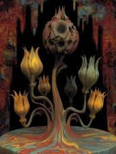Mutant Bloom Tree Surreal Horror Fantasy Poster 18x24in