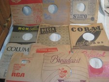 10 different 78 RPM Record Sleeves - Company Logo  10" Sleeves only