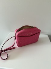 GUESS Pink Crossbody Bag with Embossed Logo, Adjustable Strap, and Zip Closure