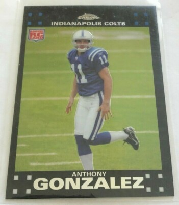 2007 Topps Chrome Anthony Gonzalez #206 Rookie RC Colts
