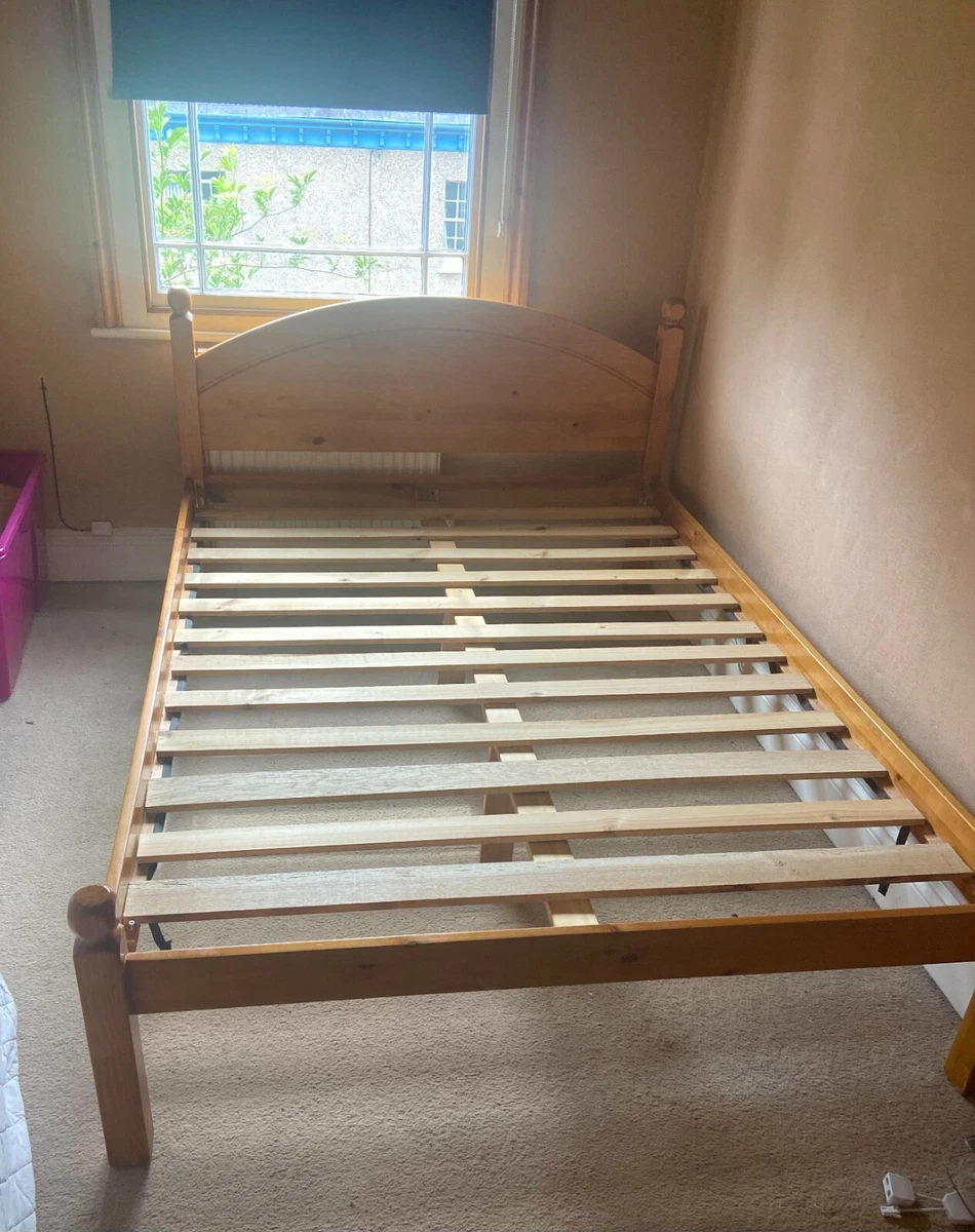 Wooden Double Bed Frame Used Only available for collection after 9th of july