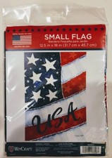 Flag Americana Memorial Day 4th Of July NEW 12.5 x 18" America Stars Stripes