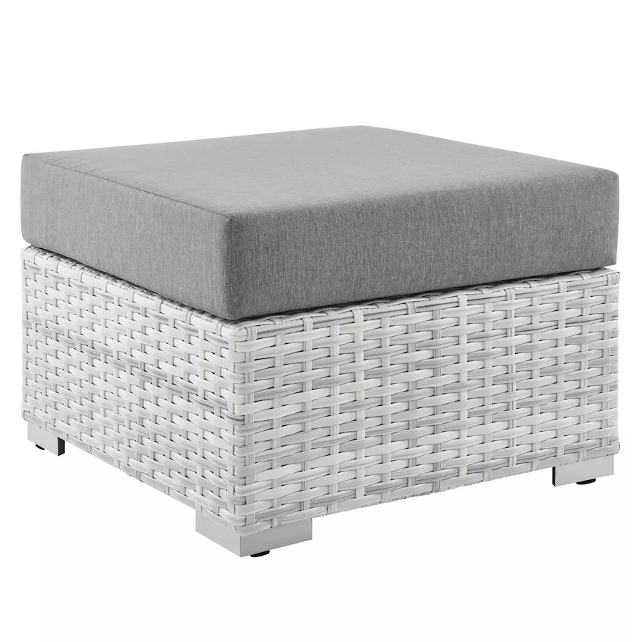 Modway Furniture Convene Outdoor Patio Ottoman in Gray Gray EEI