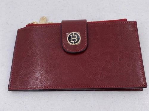 Bostanten Lomy Red Leather Slim Wallet Bifold Purse NWOT - Picture 9 of 9