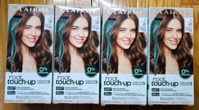 4 X CLAIROL ROOT TOUCH UP #6 LIGHT BROWN SHADES NATURAL INSTINCTS