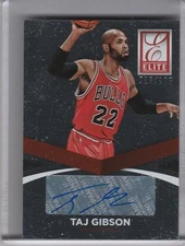 2014-15 PANINI ELITE #89 TAJ GIBSON AUTOGRAPH CHICAGO BULLS 16/125 3267