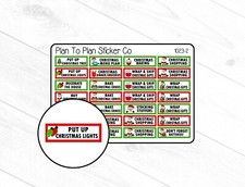 1023-2 Holiday/Christmas Planning Planner Stickers.