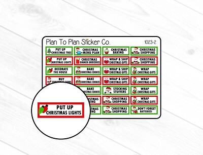 1023-2~~Holiday/Christmas Planning Planner Stickers.