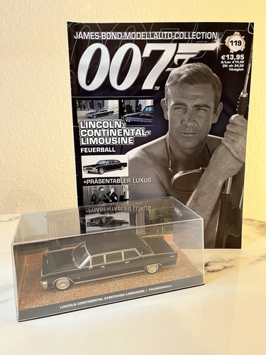 James Bond Modellino Auto-Collezione n. 119 Lincoln Continental Stretched Limousine