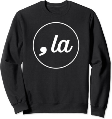 Comma La Funny Kamala Harris Graphic Reference Unisex Crewneck Sweatshirt