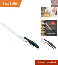 Mercer Culinary Millennia 10-Inch Wide Wavy Edge Bread Knife - White Handle