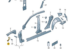 VOLKSWAGEN ARTEON 3H7 SIDE RIGHT HEADLIGHT BRACKET MOUNT 3G8804594