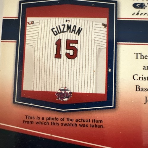 2002 Playoff Piece Of The Game Cristian Guzman Game Worn Jersey POG-17 Twins - Picture 11 of 17