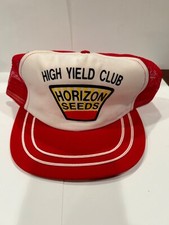 Vintage K Brand Horizon Seeds Snapback Hat Made In The USA Patch Mesh