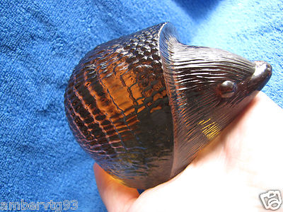 Sweden Kosta Boda Paul Hoff glass figurine hedgehog WWF animals