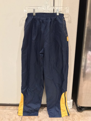 VINTAGE Nike Windbreaker Pants Zip Blue 