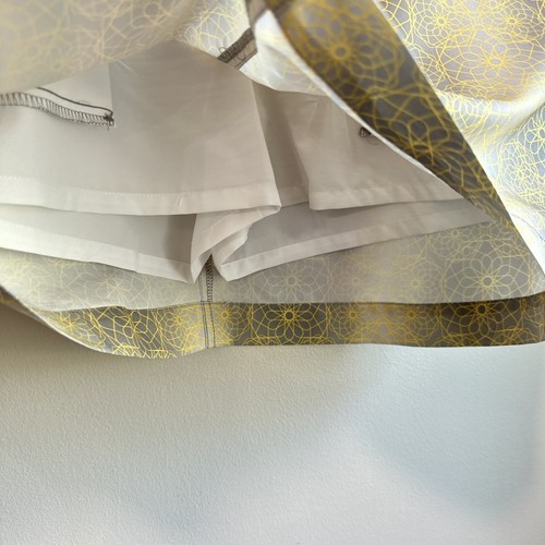 Cutter & Buck Women’s Golf/Tennis Skort Stretch Skirt Yellow Geo Floral Gray - Picture 6 of 12